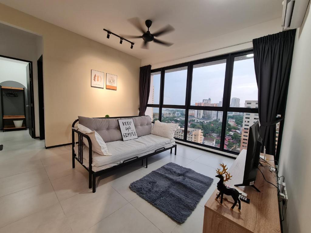 Χώρος καθιστικού στο Urban Suites Penang P2 LDL WL