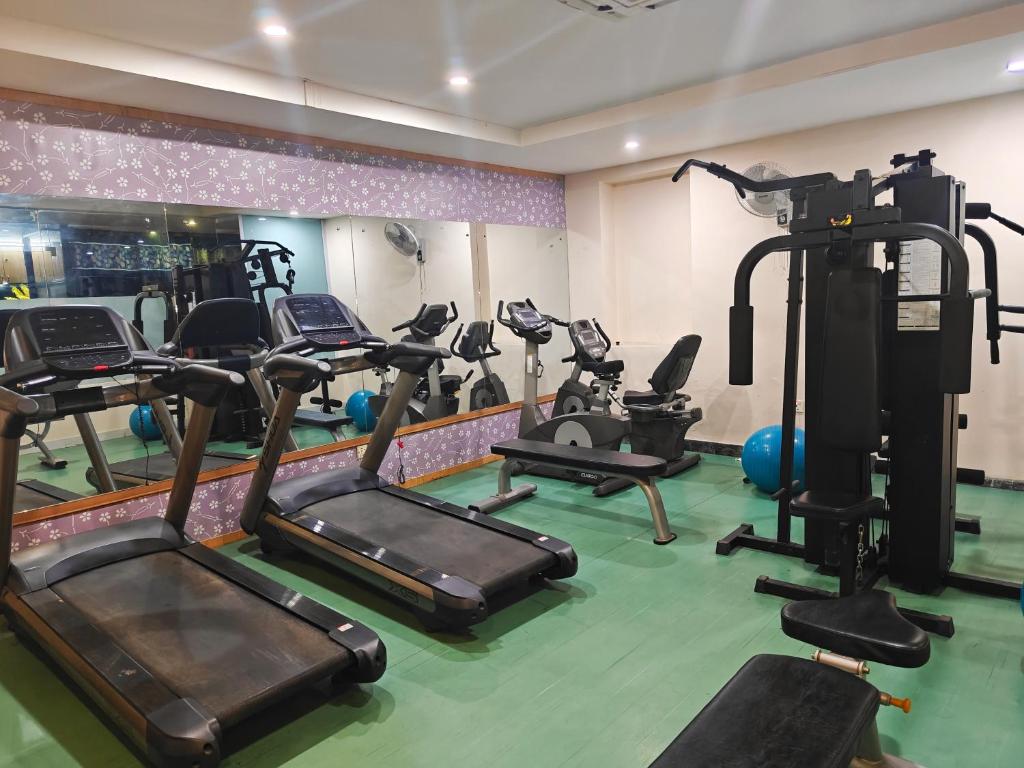 Fitness centrum a/nebo fitness zařízení v ubytování Hotel Mirage Regency