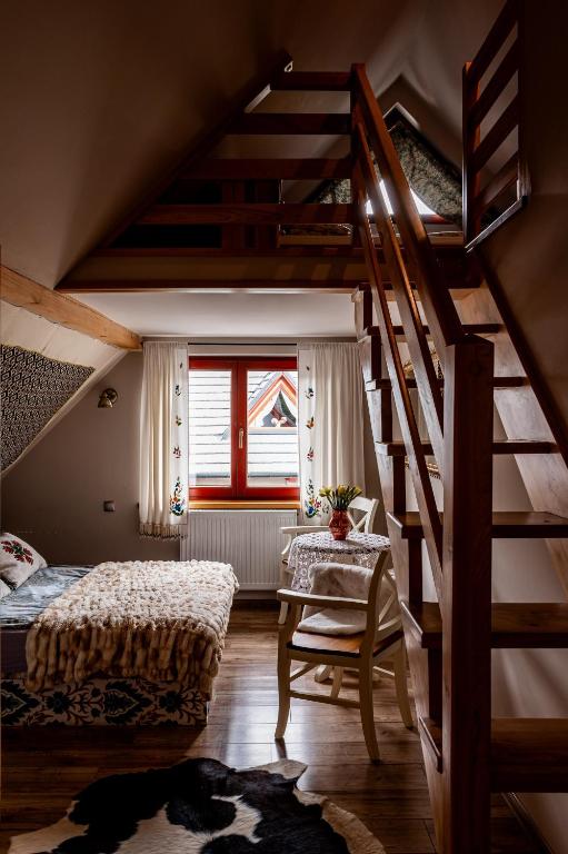 Posteľ alebo postele v izbe v ubytovaní Apartament nad Potokiem Sauna, Jacuzzi, SPA