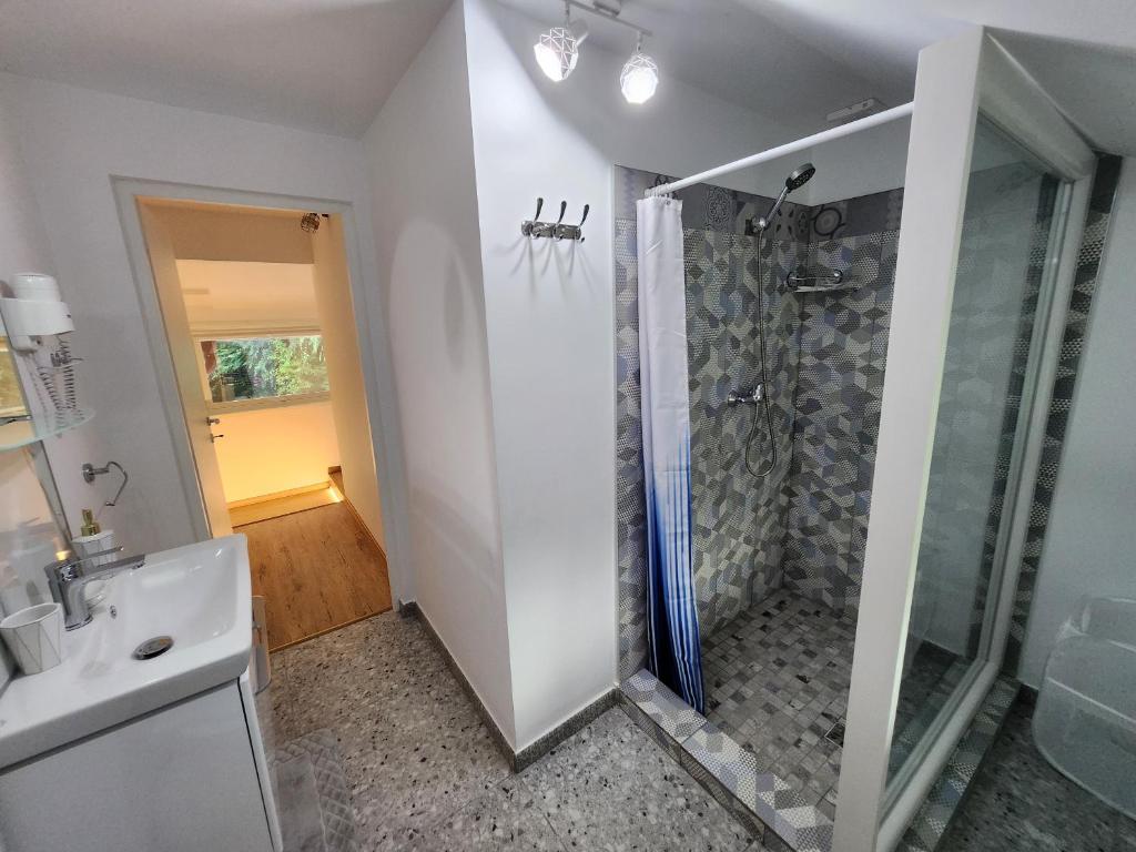 Koupelna v ubytování Casa Turta Dulce