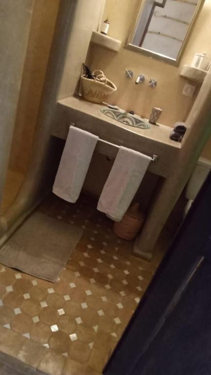 Koupelna v ubytování Riad Cosy