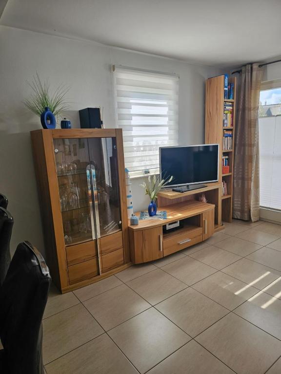 TV a/nebo společenská místnost v ubytování Breeger Boddenidyll