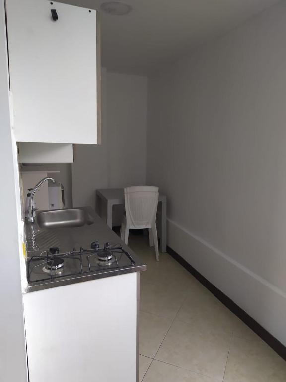 Kuchyň nebo kuchyňský kout v ubytování Hotel Palo Alto Laureles