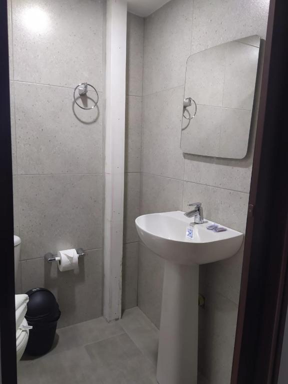 Koupelna v ubytování Hotel Palo Alto Laureles