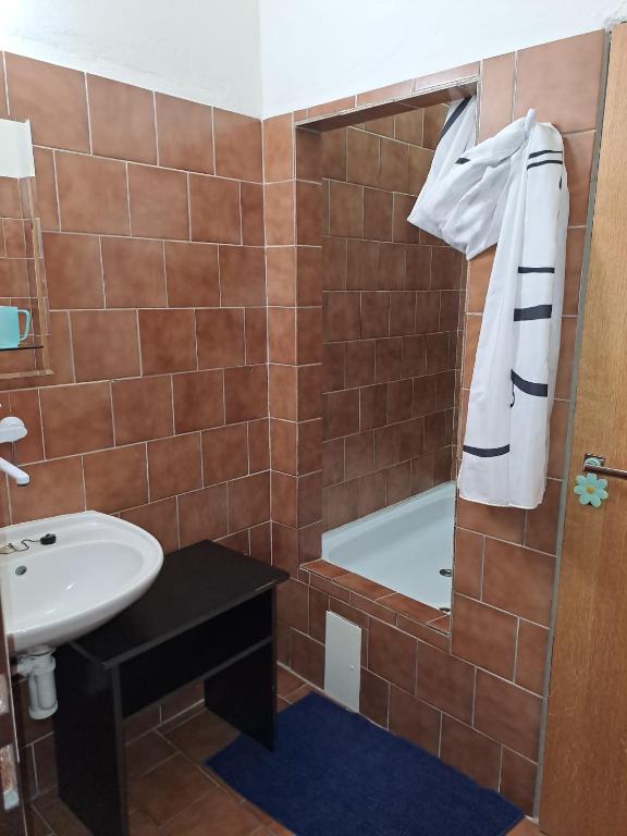 Koupelna v ubytování Hotel Kamenný vrch