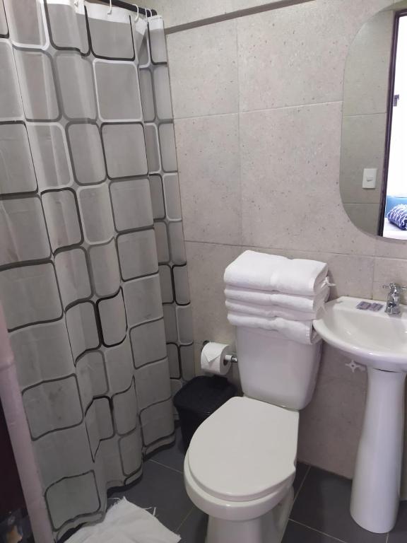 Koupelna v ubytování Hotel Palo Alto Laureles