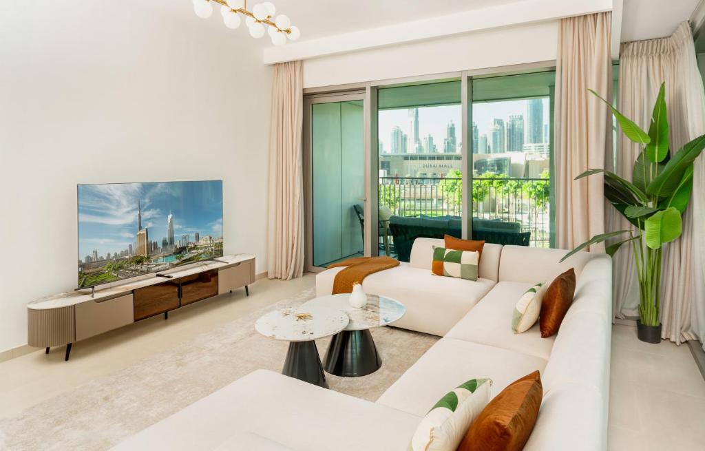 Posezení v ubytování Prime Retreats @ Downtown Views by Emaar