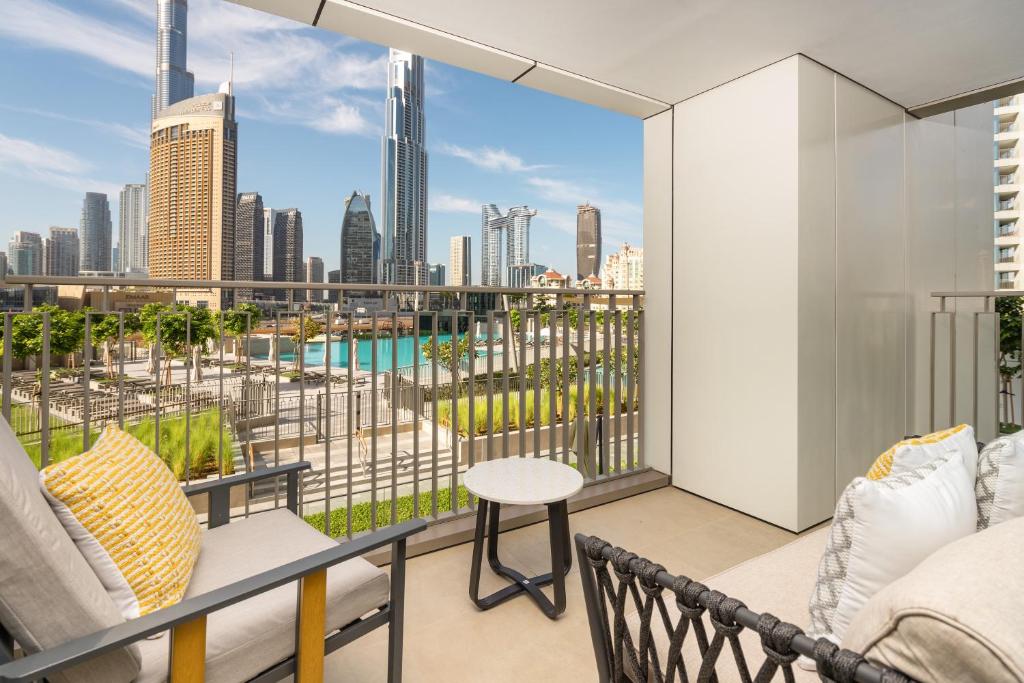 Balkón nebo terasa v ubytování Prime Retreats @ Downtown Views by Emaar