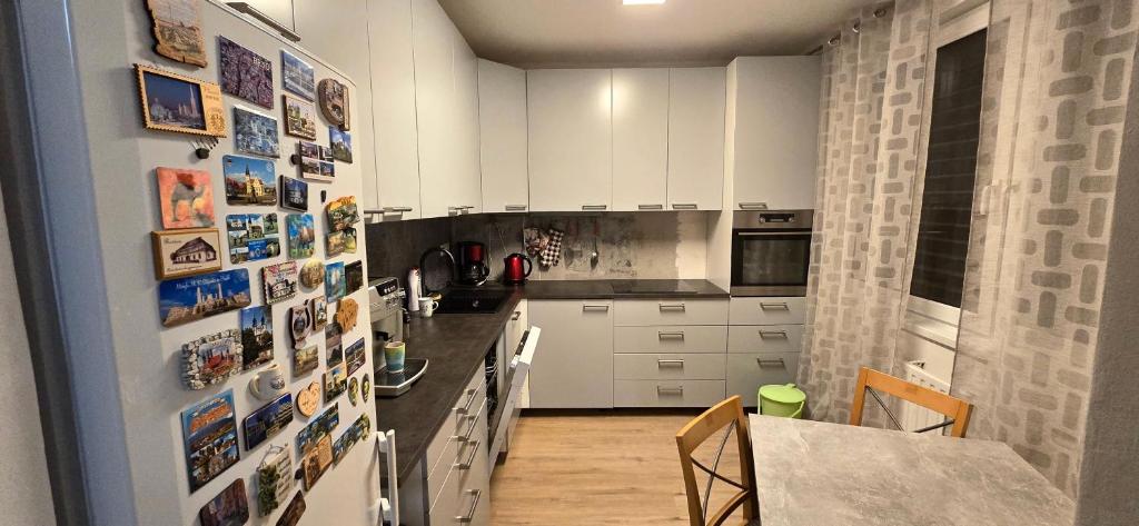 Kuchyň nebo kuchyňský kout v ubytování Saska apartment