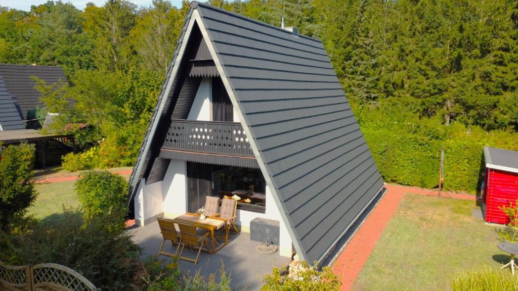 Bygningen som feriehuset ligger i