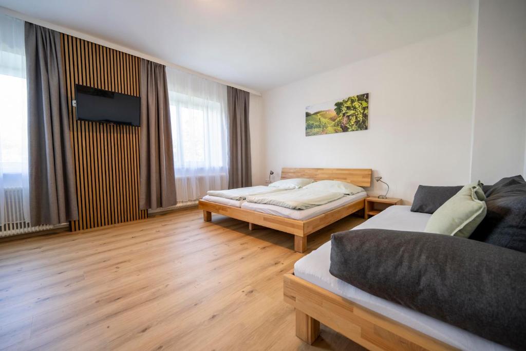 Postel nebo postele na pokoji v ubytování Erlebnishof König-Kober