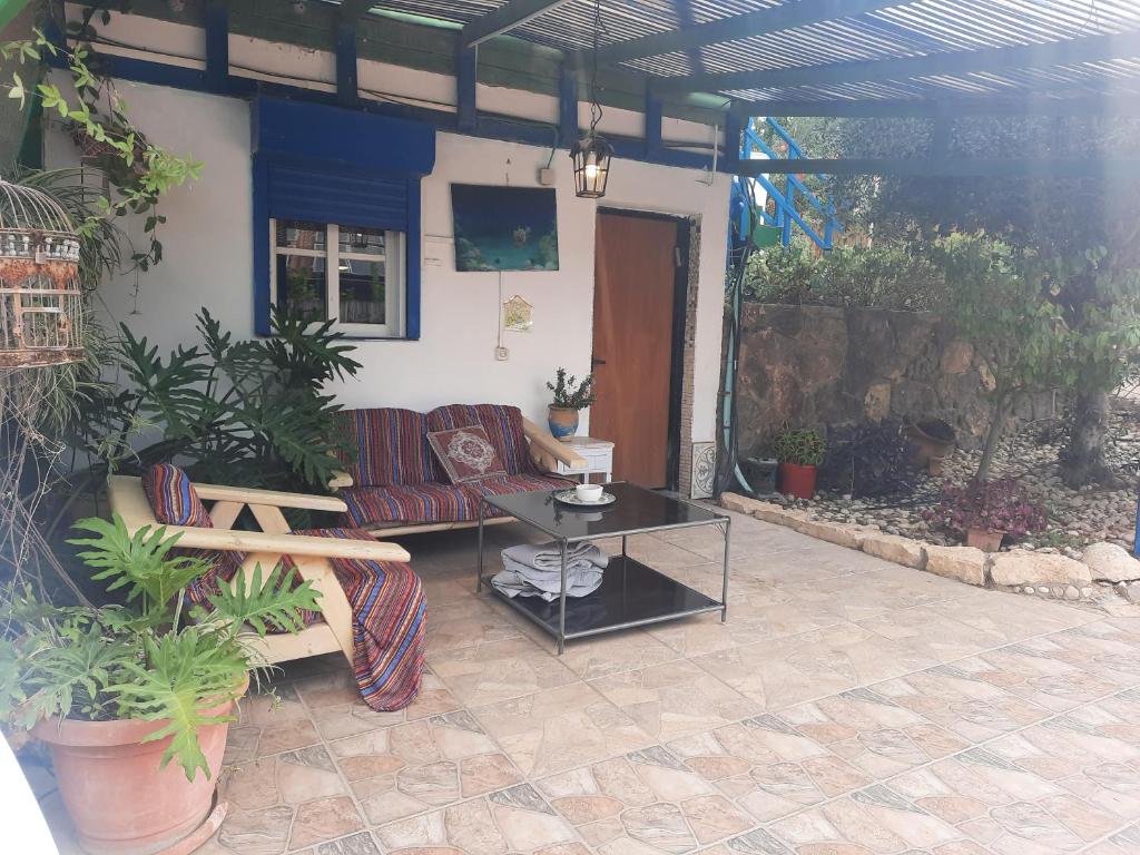 Patio nebo venkovní prostory v ubytování הבית הירוק - Green House