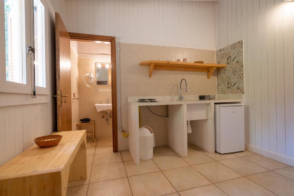 Koupelna v ubytování Bio Agriturismo Salos