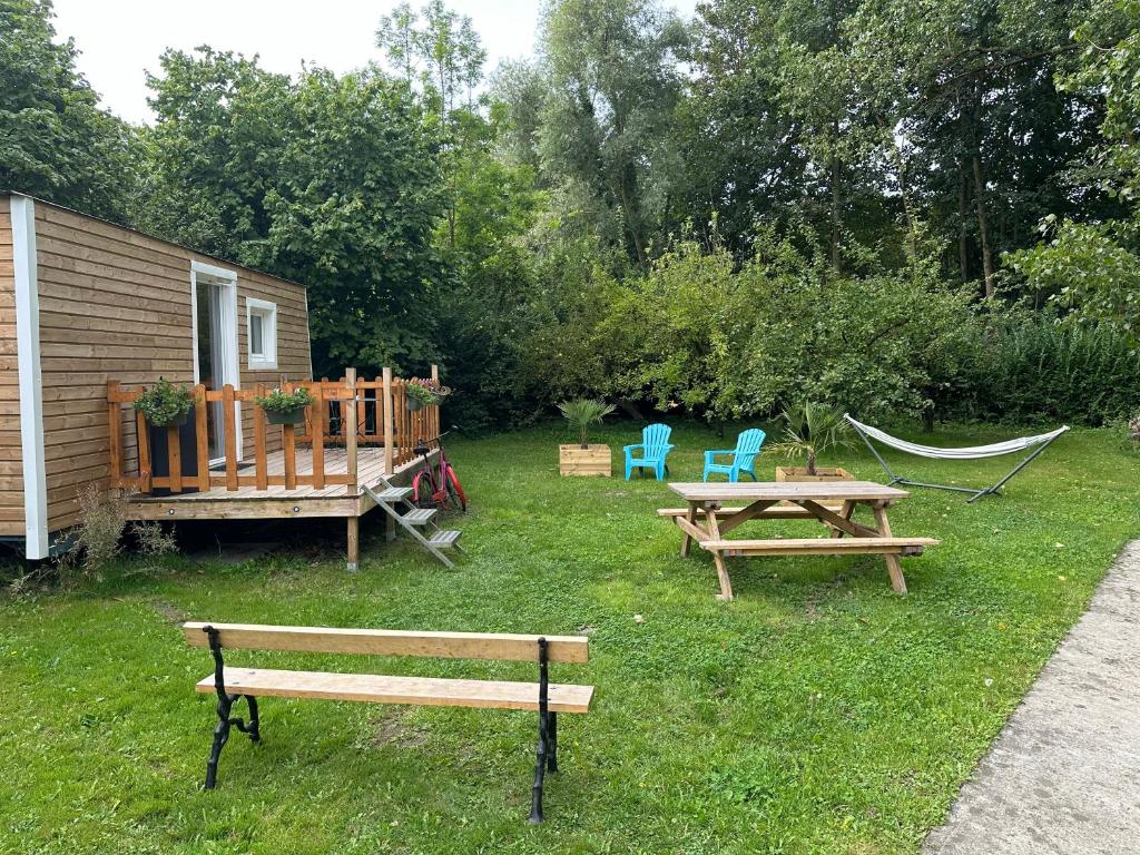 Zahrada ubytování La Cabane du Halage