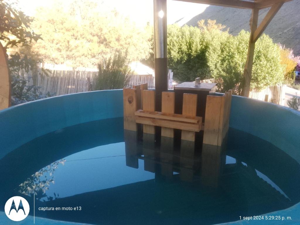 Bazén v ubytování Cabaña para 2 personas- Cochiguaz Valle de Elqui nebo v jeho okolí