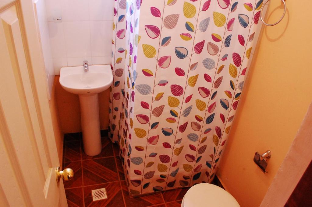 Koupelna v ubytování Hostal Mirador
