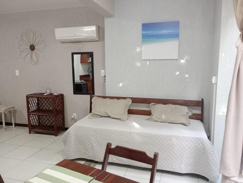 Postel nebo postele na pokoji v ubytování Flat Lugar dos Sonhos