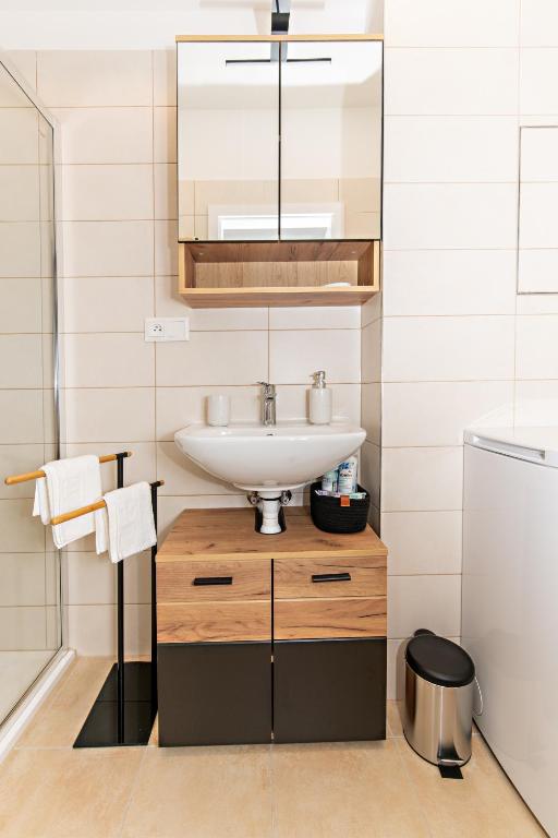 Koupelna v ubytování Apartmán Jeannine