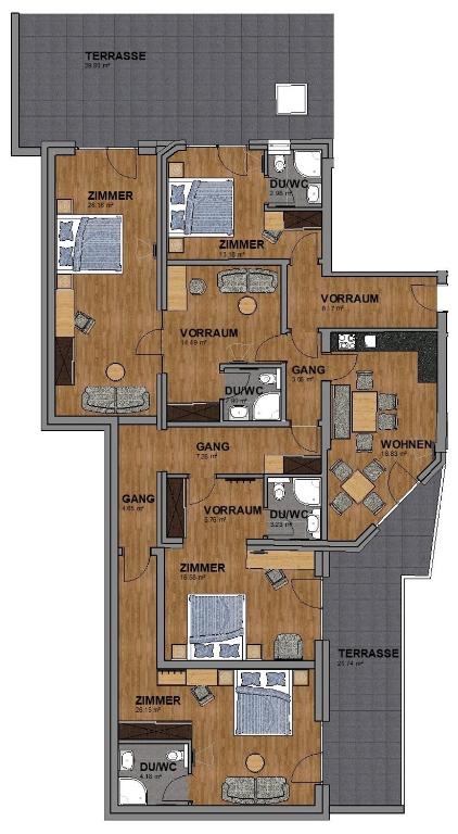 Půdorys ubytování Haus Stefanie