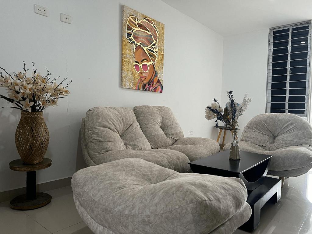 Posezení v ubytování Río Guatapuri y Confort Deluxe