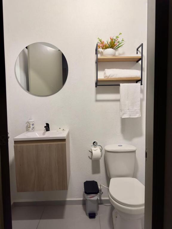 Koupelna v ubytování Hotel Med Llanogrande