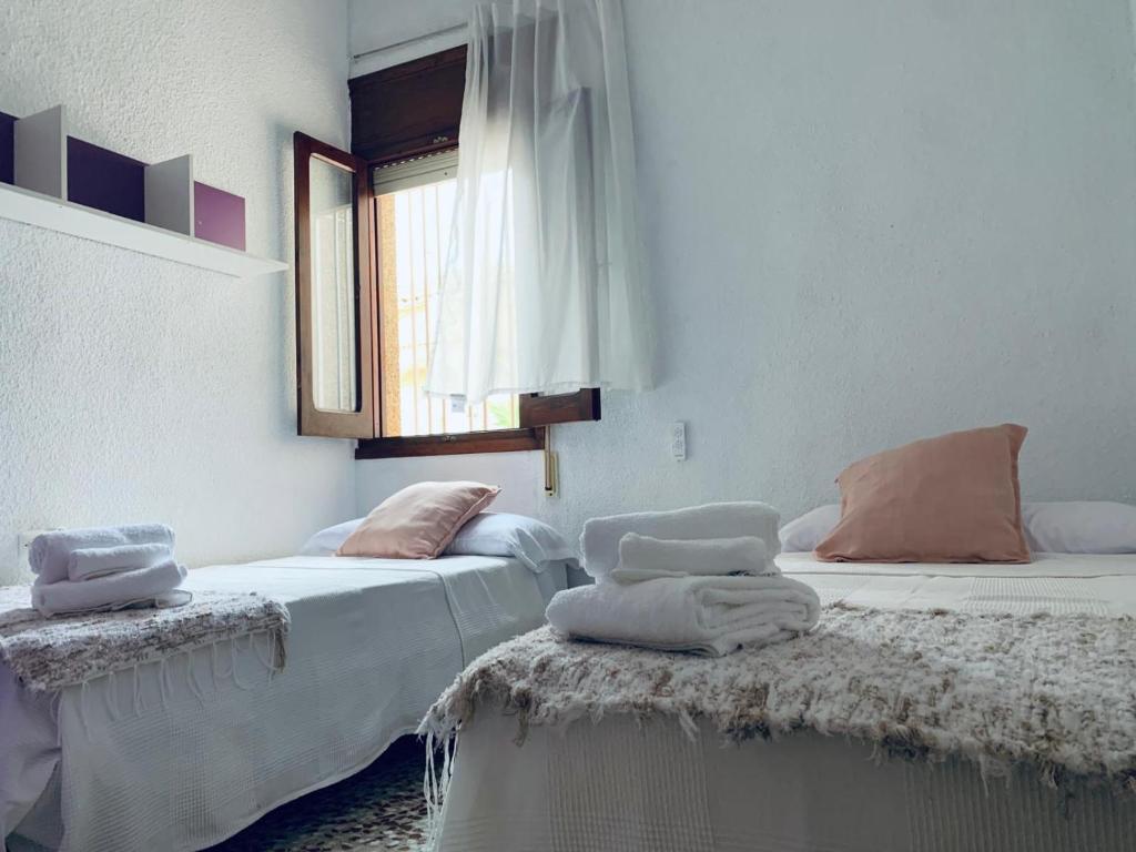 Katil atau katil-katil dalam bilik di Quiet coast