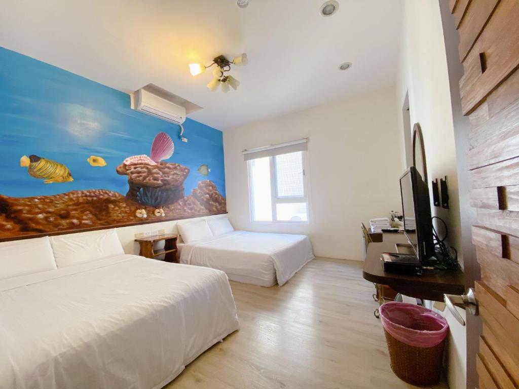 Postel nebo postele na pokoji v ubytování Sea Travel