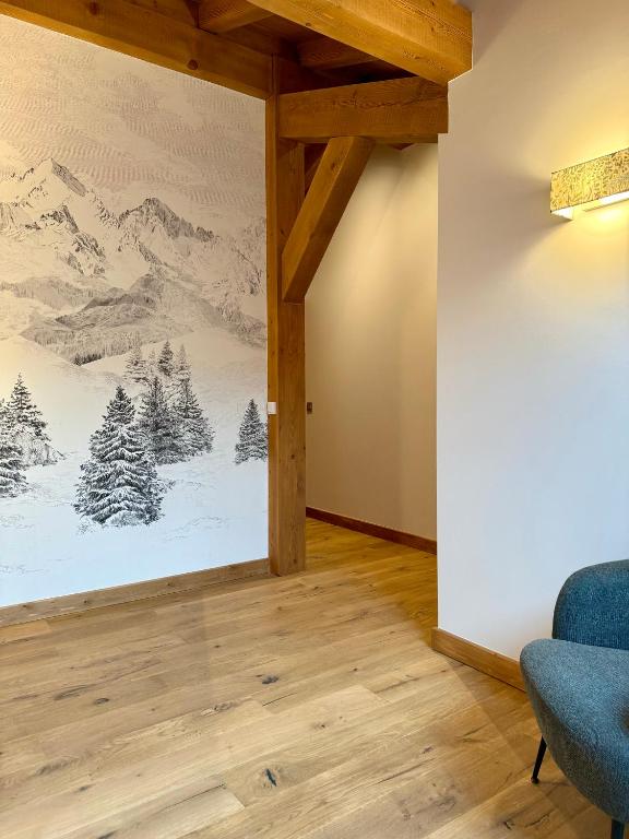 Posezení v ubytování Chalet du Feug