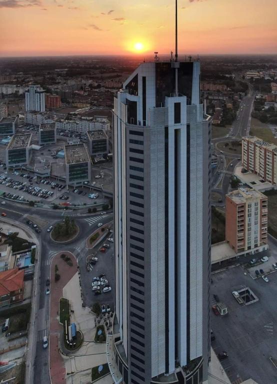 an aerial view of a tall building in a city at CityView in Latina