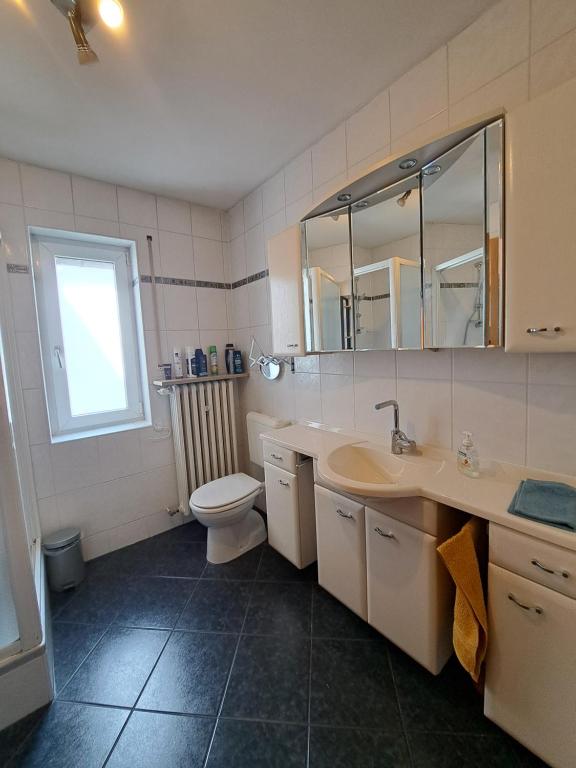 Koupelna v ubytování Zimmer am Main