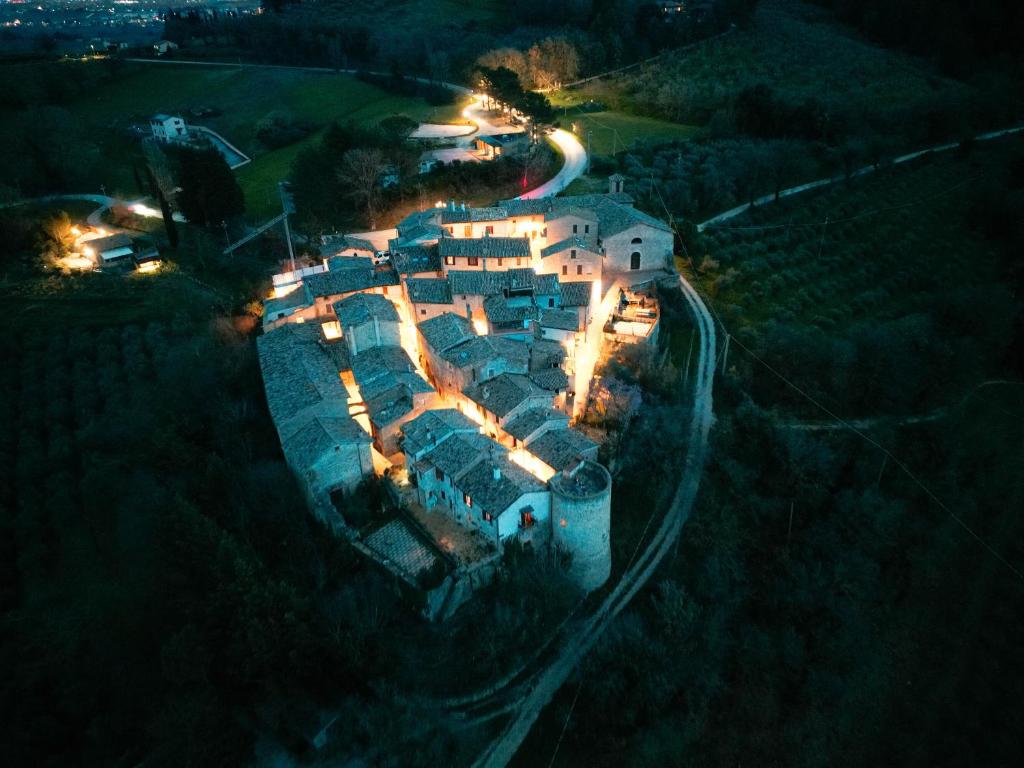 Letecký snímek ubytování Ostello Bello Assisi Bevagna