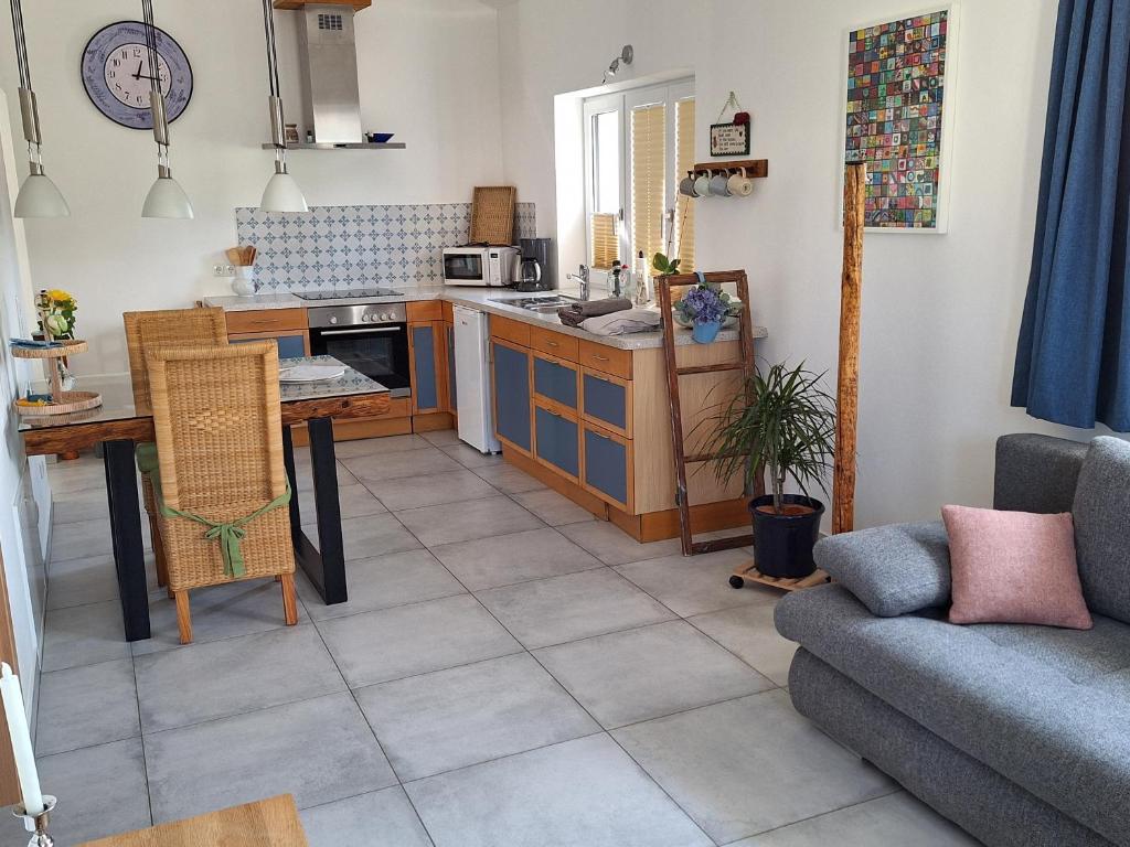 Kuchyň nebo kuchyňský kout v ubytování Haus am Bächle