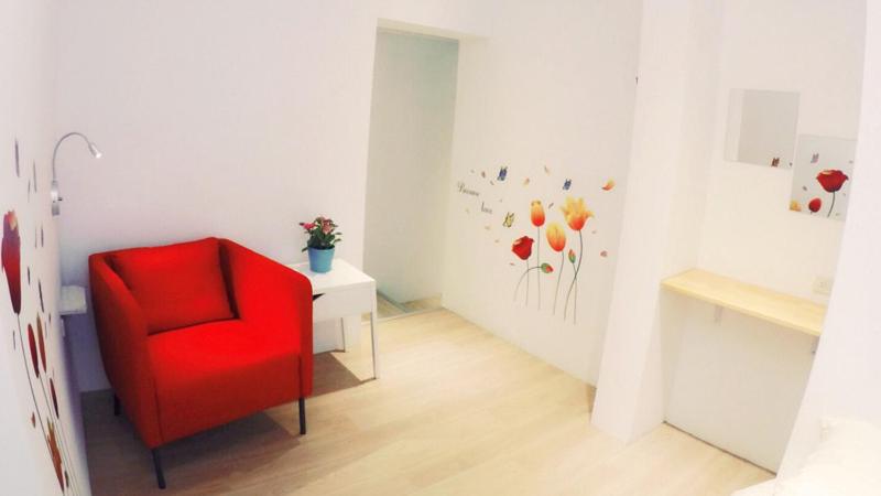 Posezení v ubytování 4Plus Hostel