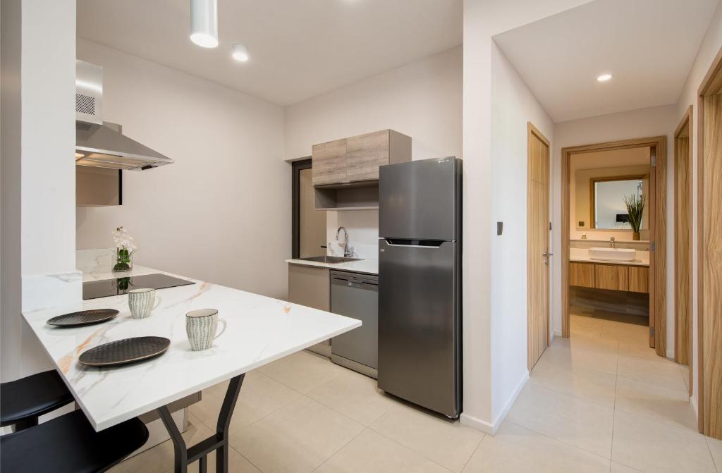 Köök või kööginurk majutusasutuses Minissy luxury Serviced Apartment