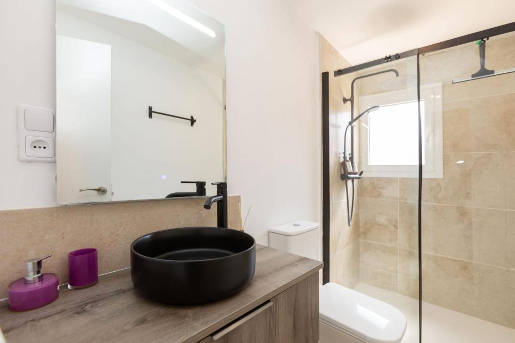 Koupelna v ubytování Apartamentos Entrepuentes