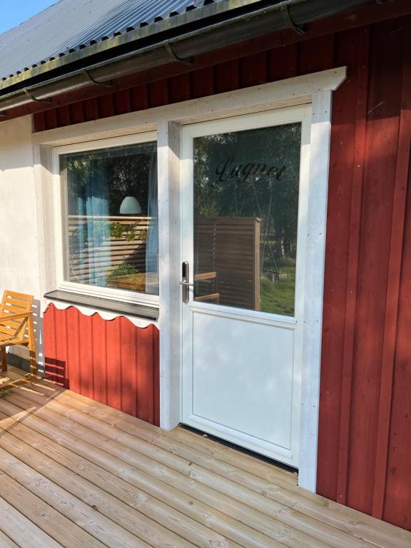 Balkón nebo terasa v ubytování Lugnet