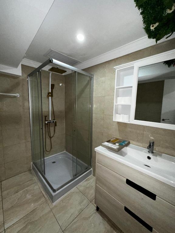 Koupelna v ubytování HOTEL AVIACIOn