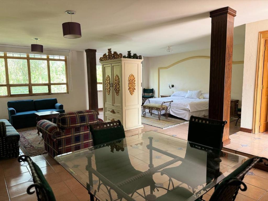 Posezení v ubytování Hotel Ex Hacienda La Pitaya Querétaro