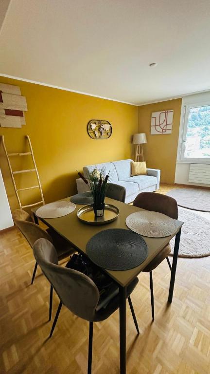 Posezení v ubytování Appartement centre vue lac Léman