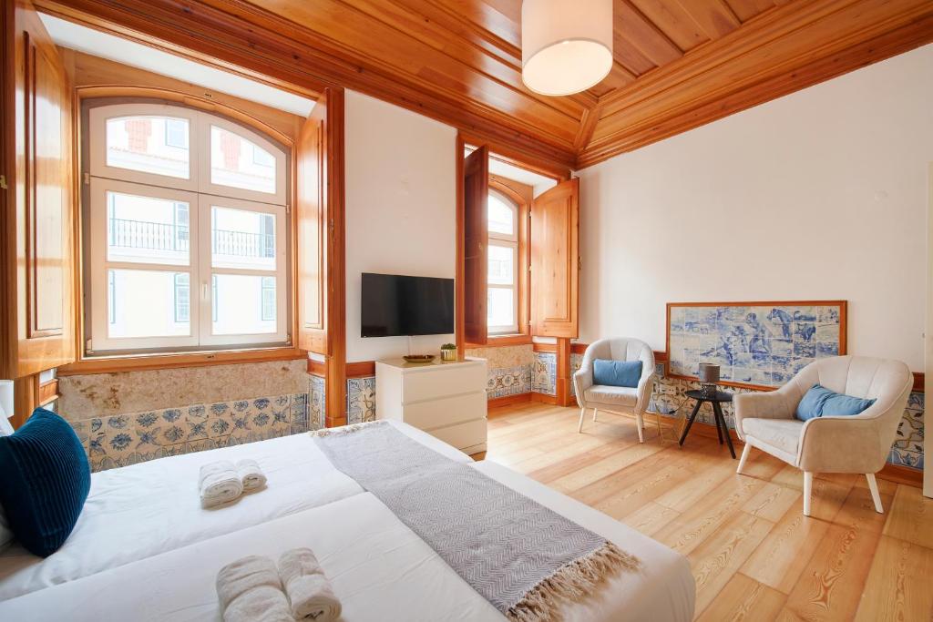 Casa Portuguesa Prata - 豪华三卧室公寓，带河景