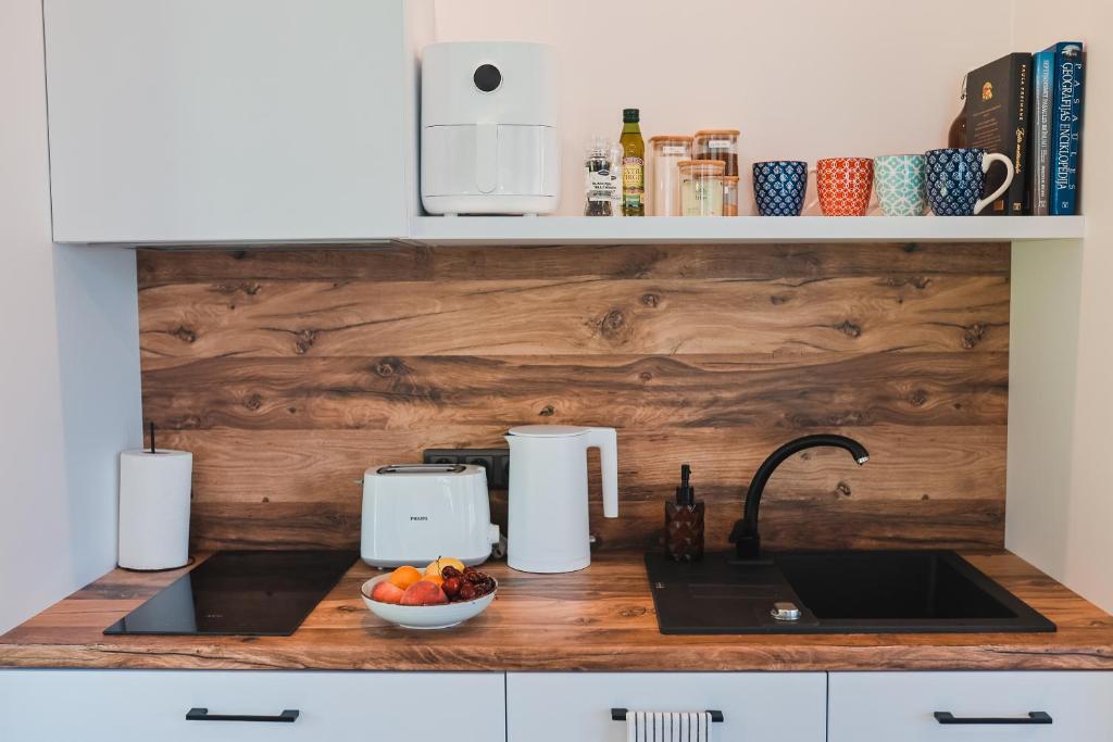 Kuchyň nebo kuchyňský kout v ubytování Home Stay Juniper