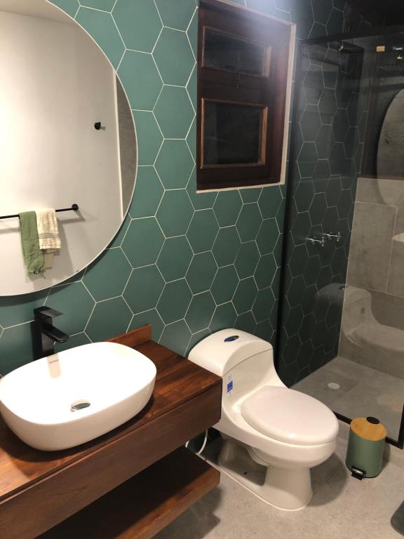 Koupelna v ubytování Glamping La Reserva