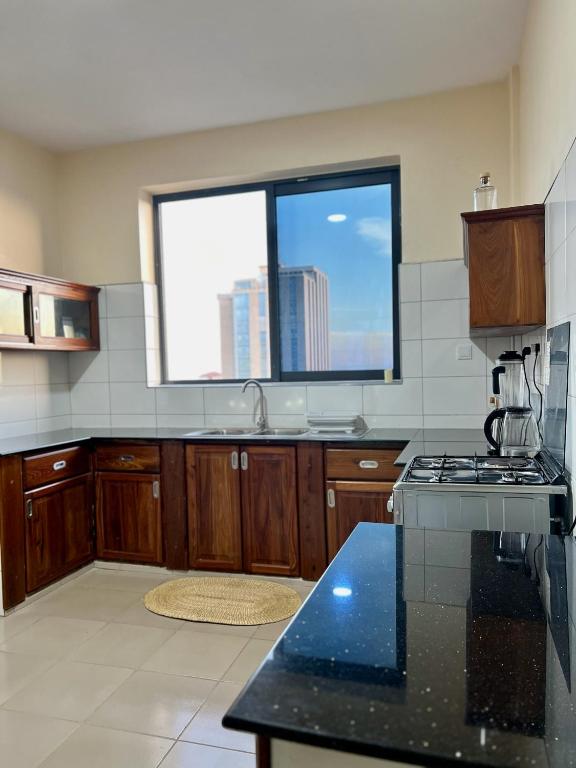 Kuchyň nebo kuchyňský kout v ubytování AMountain View Room x AICC