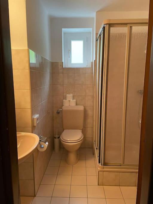 Koupelna v ubytování Appartamento confortevole