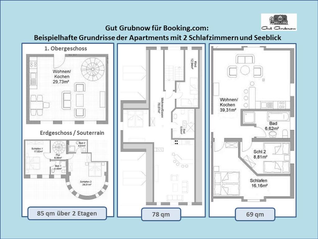 Gut Grubnow - Appartement De Deux Chambres Avec Vue Sur Le Lac