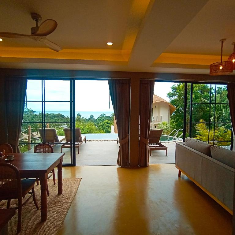 Posezení v ubytování Villa La Quartz Seaview 2BR