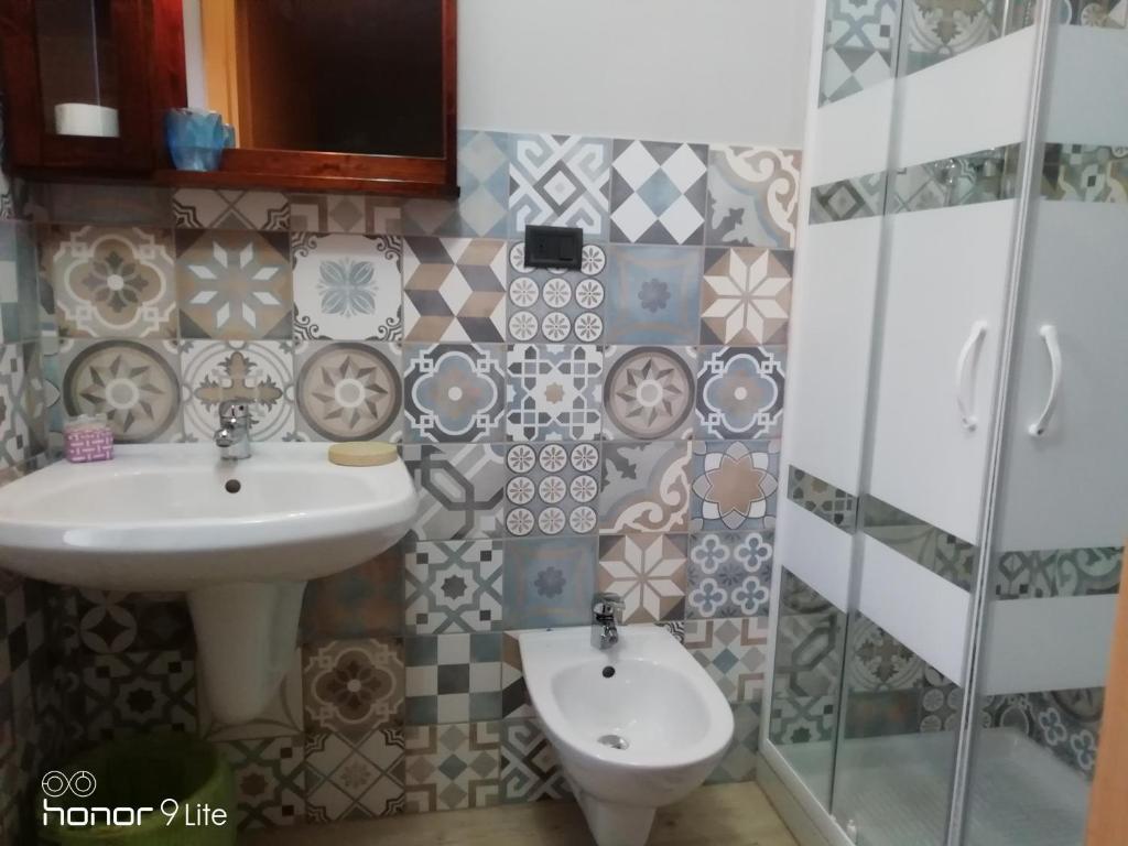 Koupelna v ubytování Villa Biancofiore