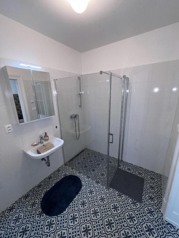 Koupelna v ubytování Apartmán Queen