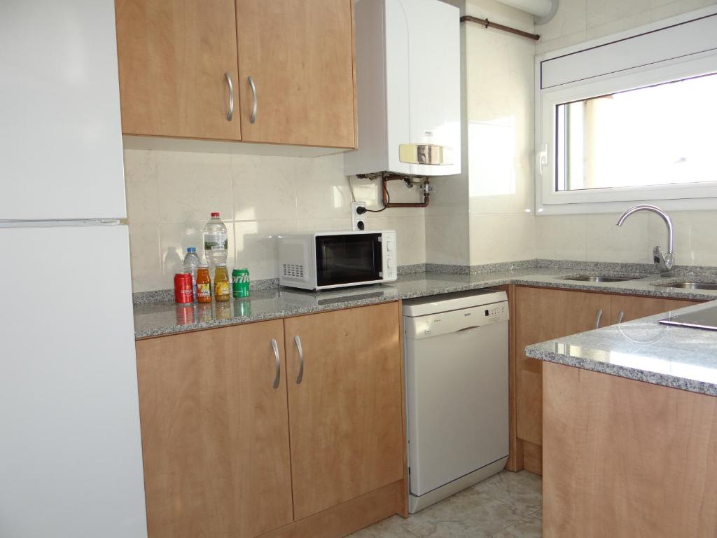 Kuchyň nebo kuchyňský kout v ubytování Manresa Apartamentos Turísticos