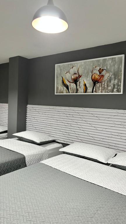 Postel nebo postele na pokoji v ubytování Hotel Lesus